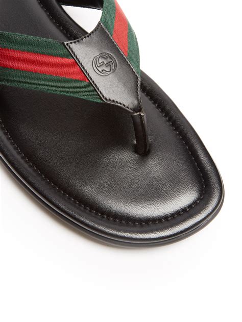 genuine leather gucci flip flops mens